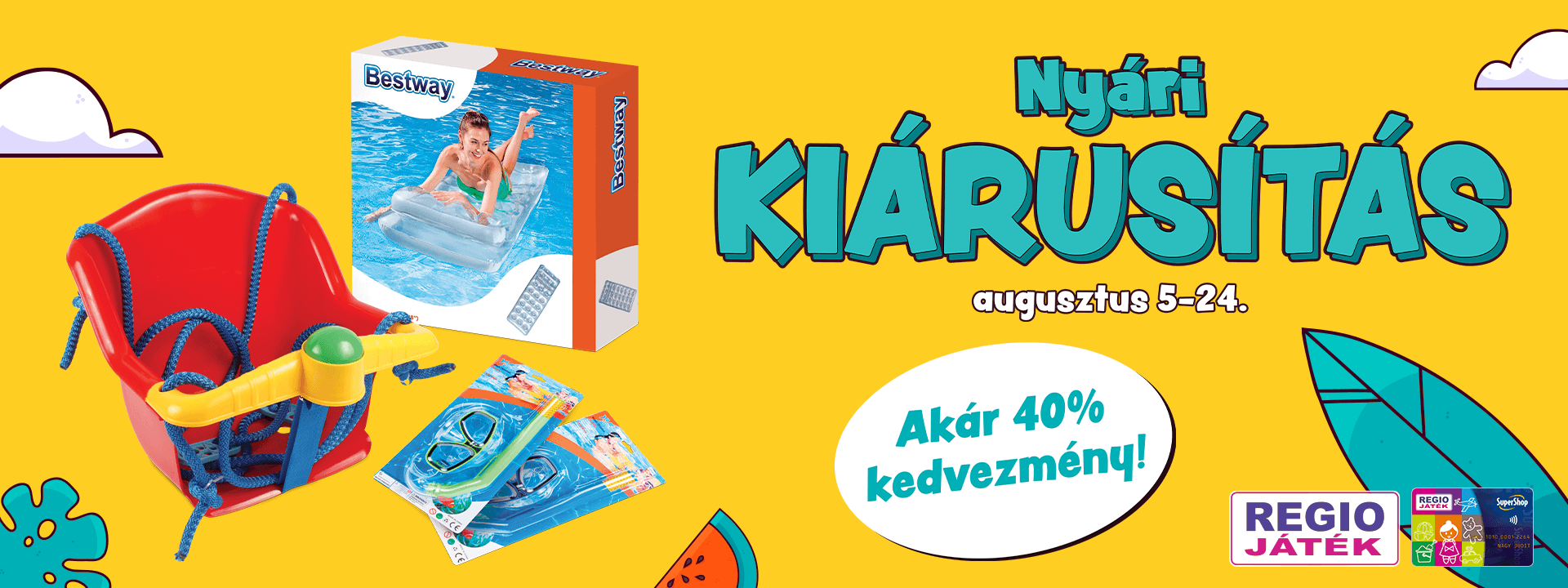 Nyári kiárusítás a REGIO JÁTÉK áruházakban és online!