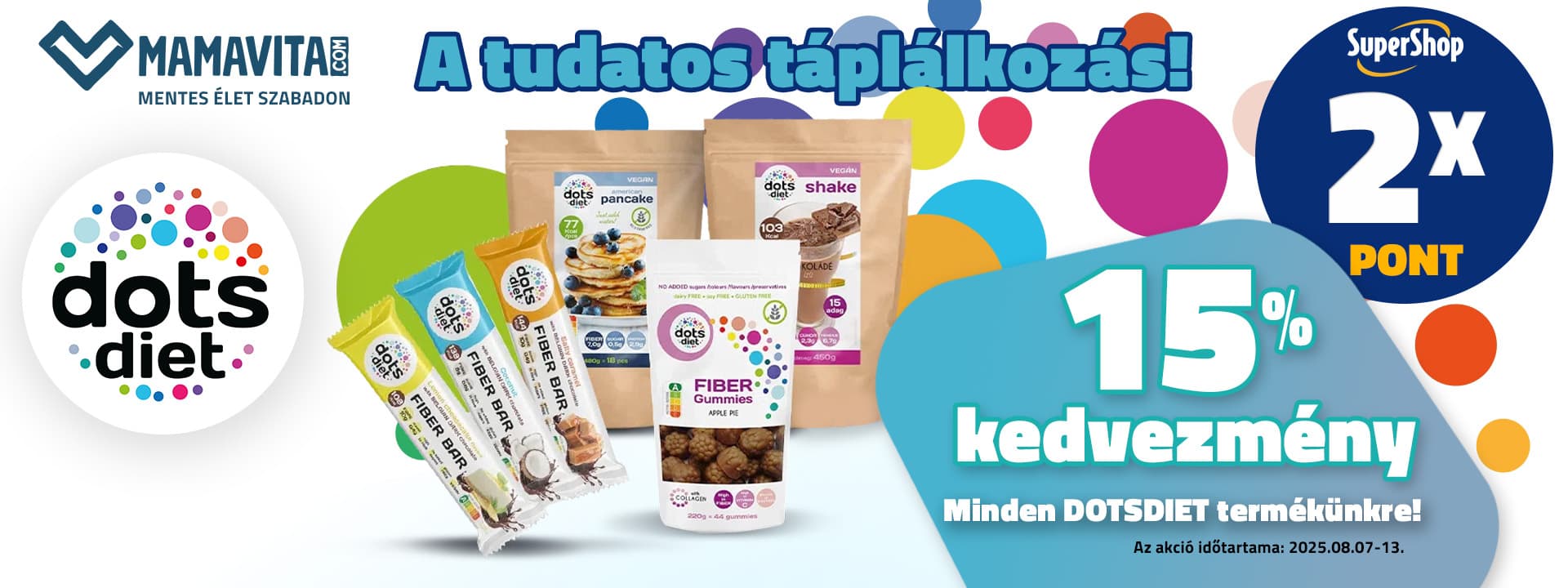 DotsDiet termékek most 15% kedvezménnyel és dupla SuperShop pontokkal!