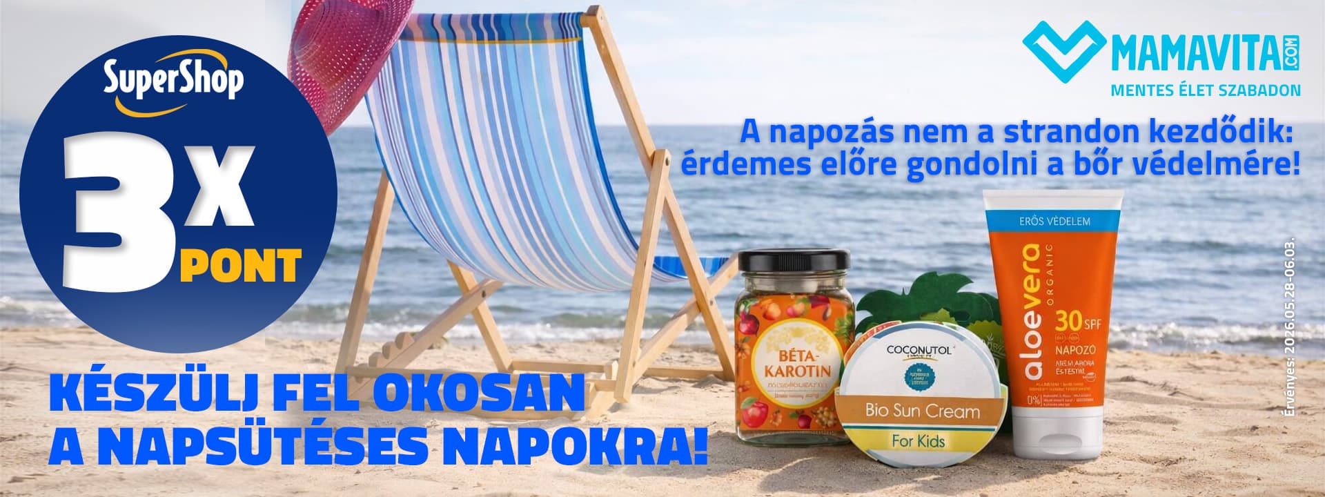 Napozás előtt, közben és után termékek 3x SuperShop pontért!