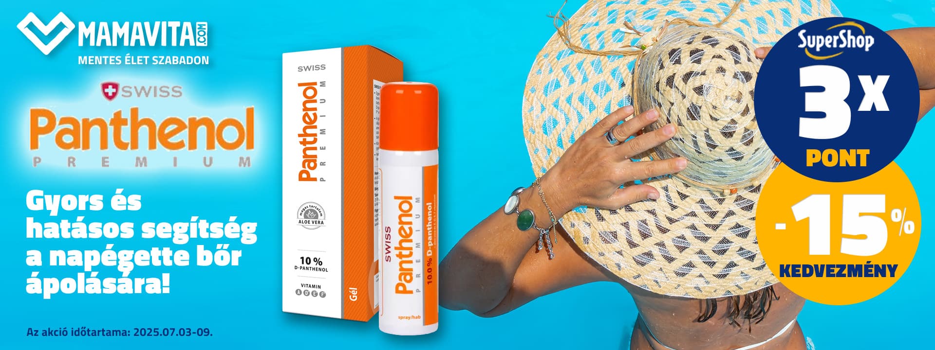 Swiss Panthenol termékek 15% kedvezménnyel és tripla SuperShop ponttal!