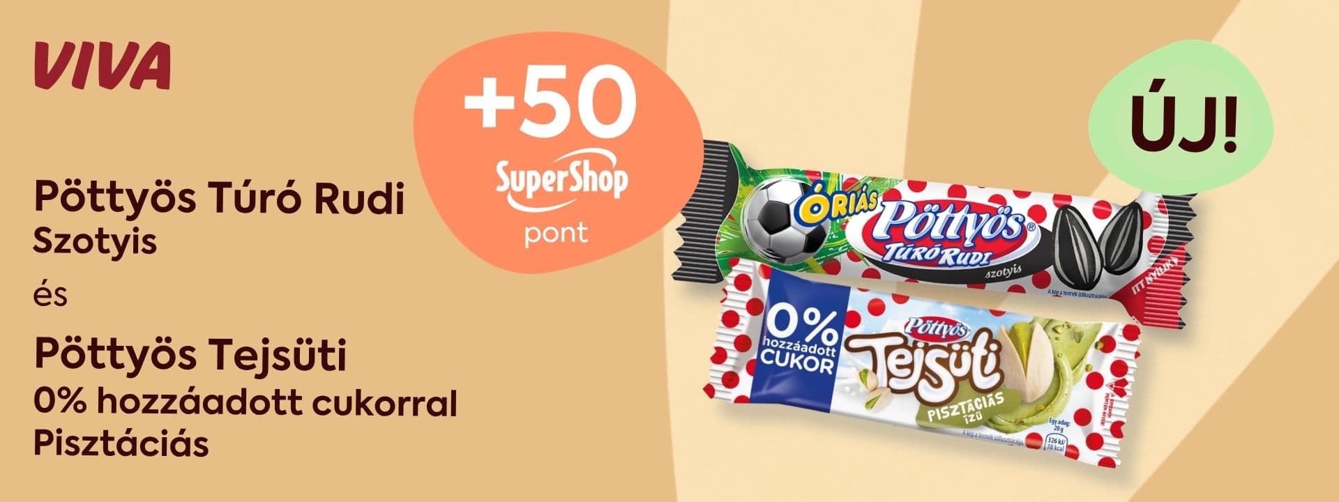 Szurkolj Pöttyös termékekkel, és szerezz 50 extra SuperShop pontot!