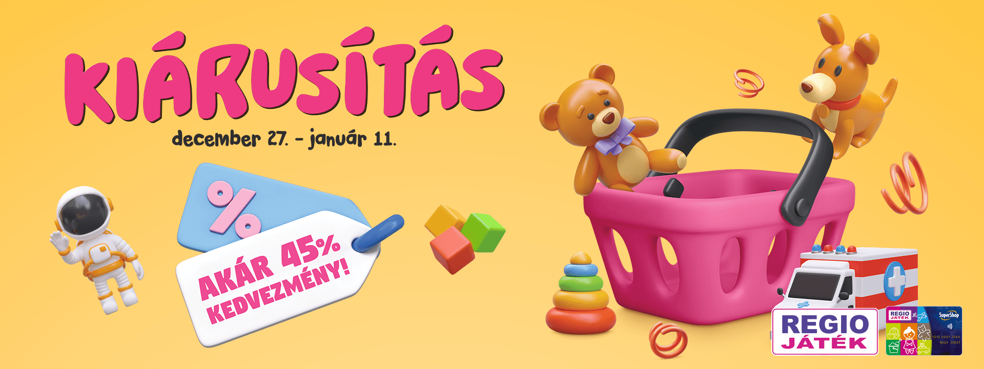 Év végi kiárusítás a REGIO JÁTÉK áruházakban és online!