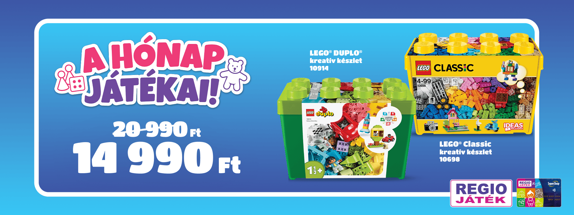 A hónap játékai a REGIO-nál!