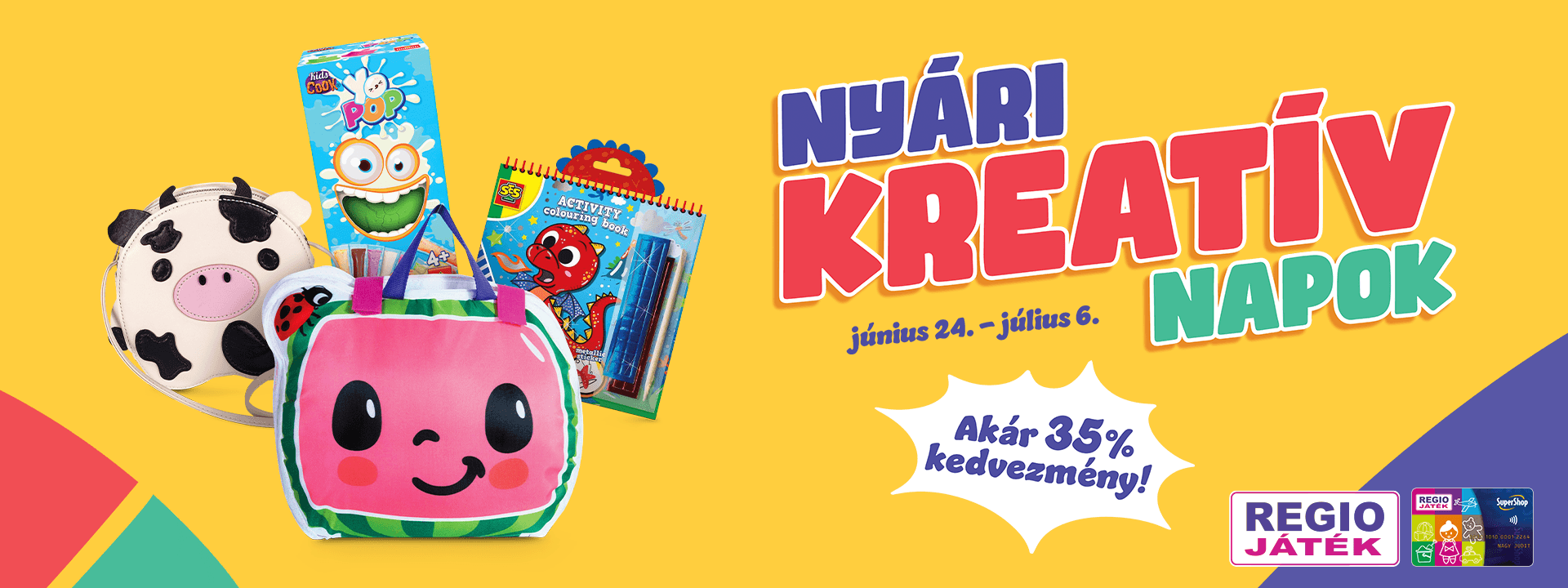 Nyári kreatív napok a REGIO JÁTÉK áruházakban és online!