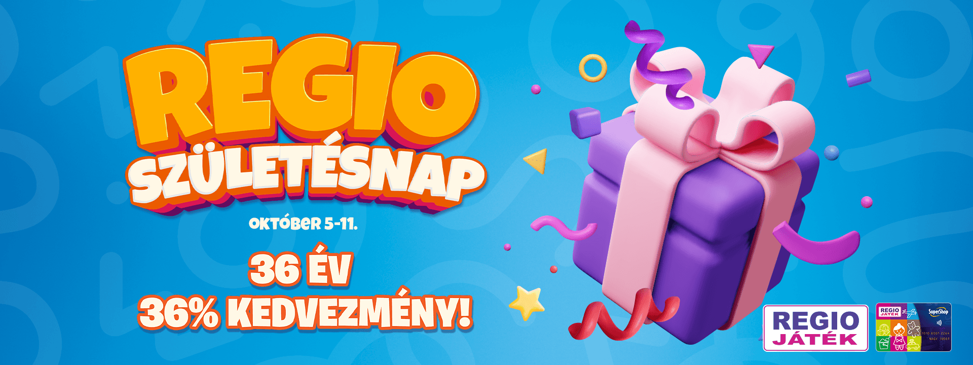 36 év, 36% kedvezmény!