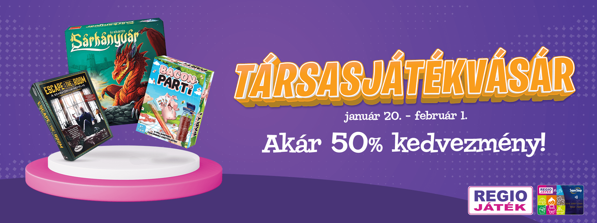 Társasjátékvásár a REGIO JÁTÉKBAN!