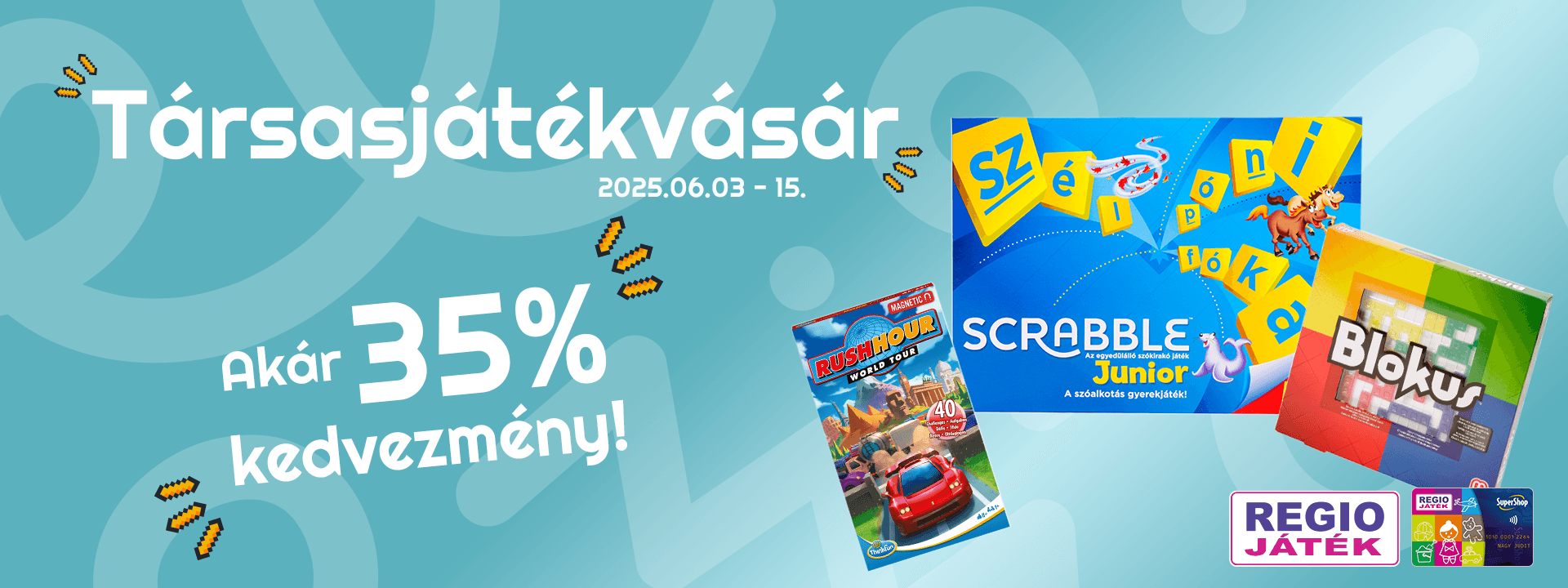 Társasjátékvásár a REGIO JÁTÉK áruházakban és online!
