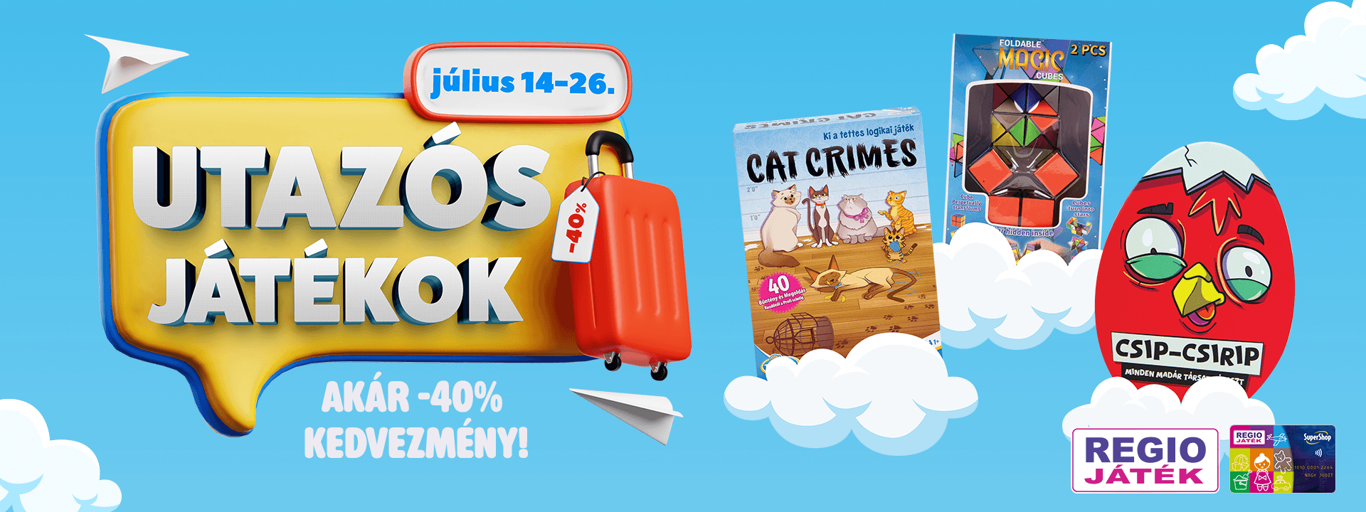 Utazós játékok – akár 40% kedvezmény!