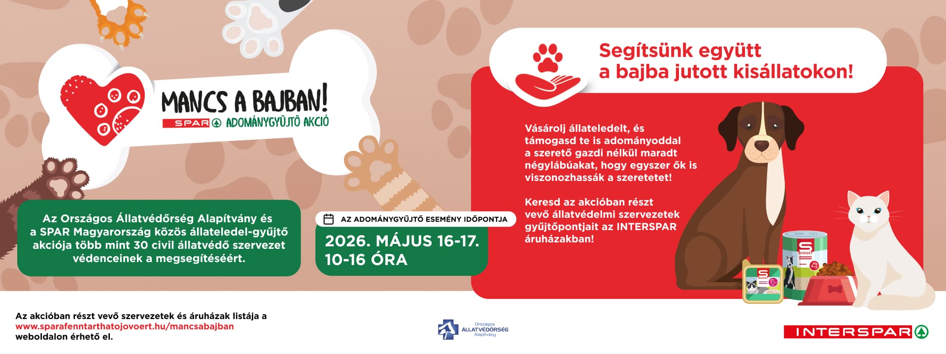 „Mancs a bajban!” állateledel-gyűjtő akció