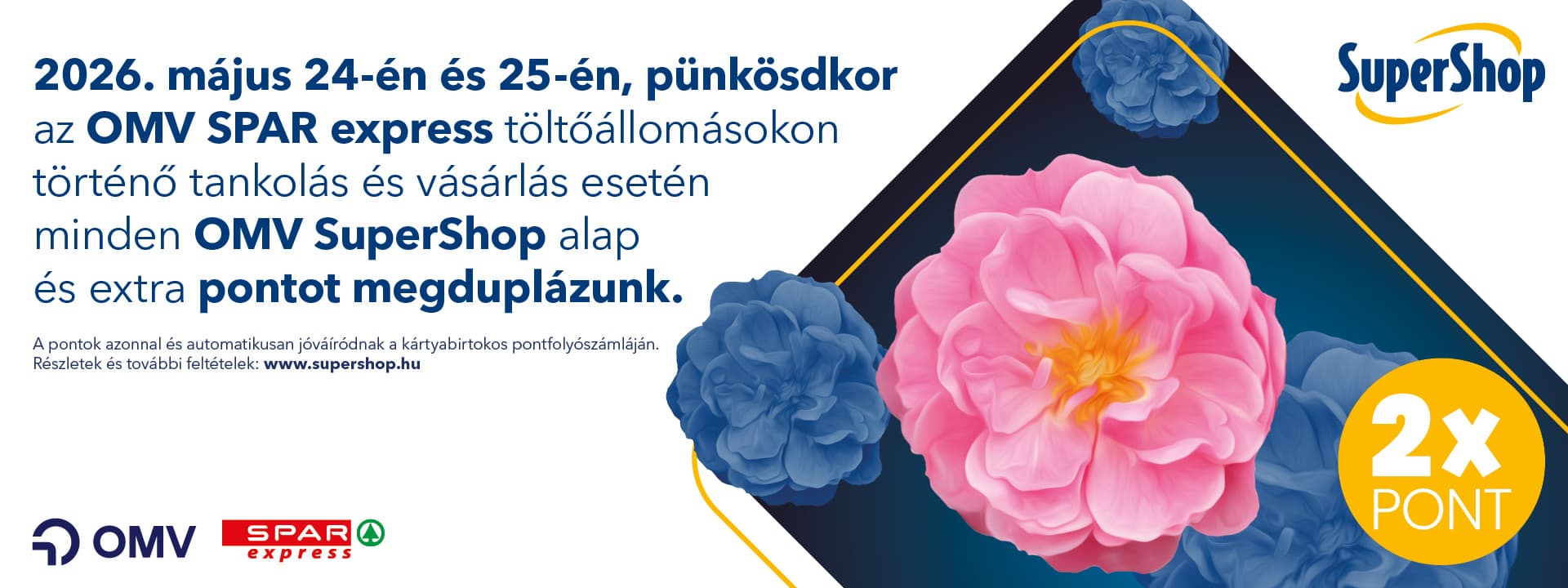 Pünkösdkor dupla SuperShop pont az OMV SPAR express töltőállomásokon!