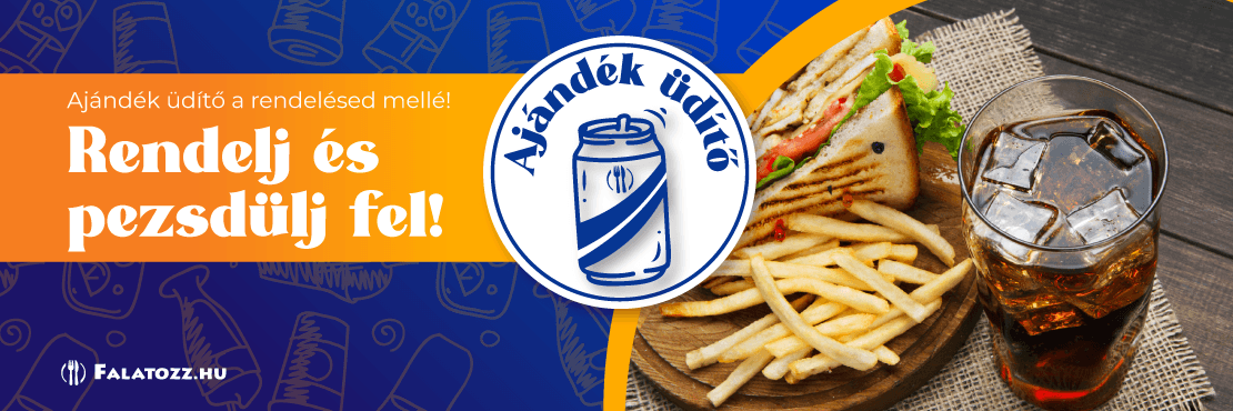 Ajándék üdítő a rendelés mellé!