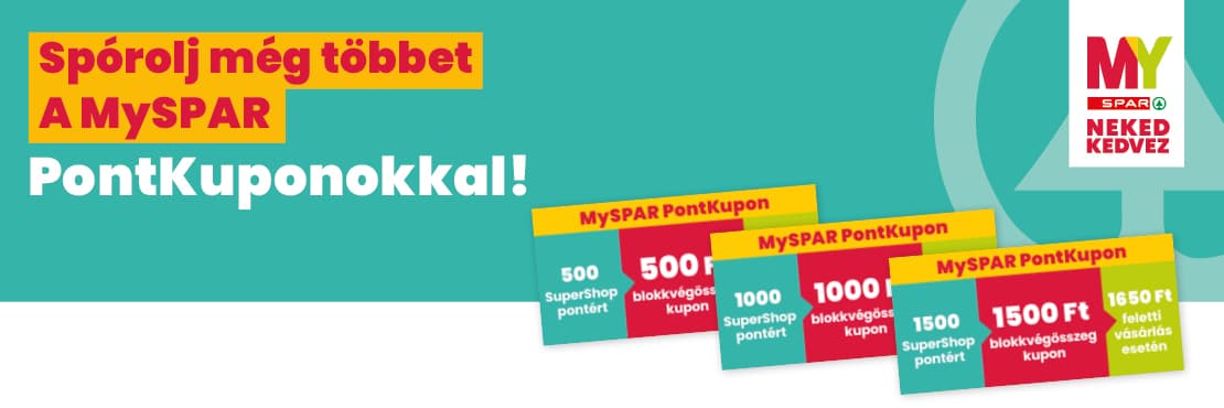 Pontbeváltás könnyen, egyszerűen - MySPAR PontKupon!