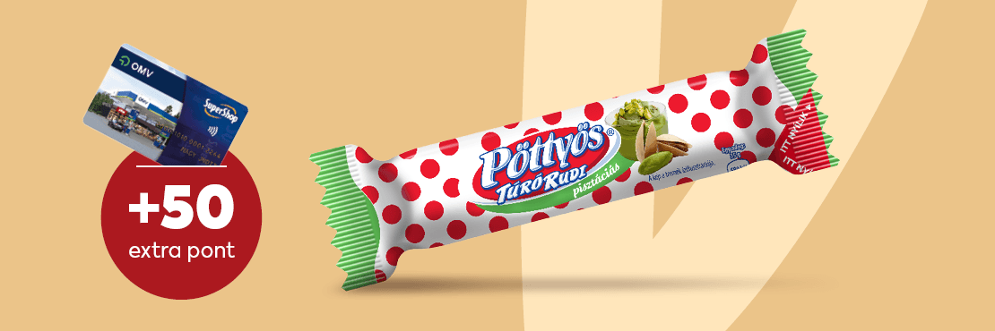 A Pisztáciás Pöttyös Rudi 50 extra SuperShop pontot ér!