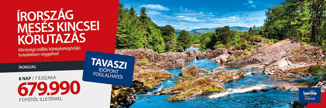 Írország körutazás SuperShop kártyabirtokosoknak!