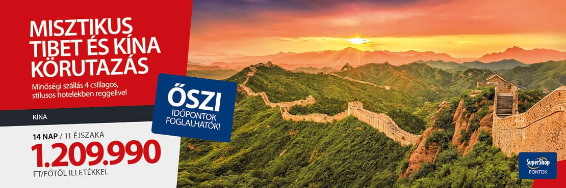 Tibet körutazás SuperShop kártyabirtokosoknak!