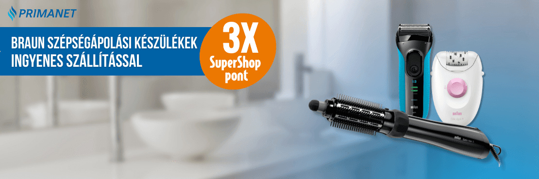 Braun készülékek most tripla SuperShop ponttal!