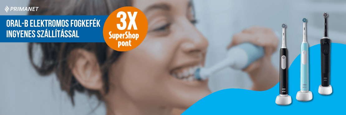 Oral-B elektromos fogkefék 3x SuperShop ponttal!