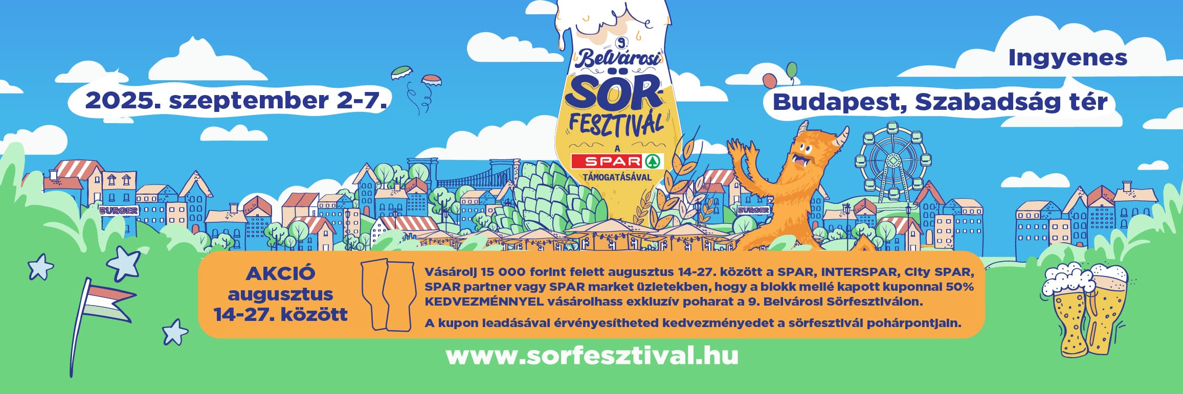 Belvárosi Sörfesztivál a SPAR támogatásával