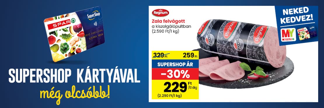 SuperShop kártyával kedvezőbb áron!