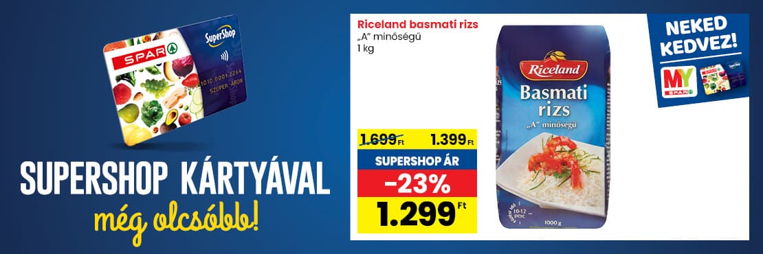 SuperShop kártyával kedvezőbb áron!
