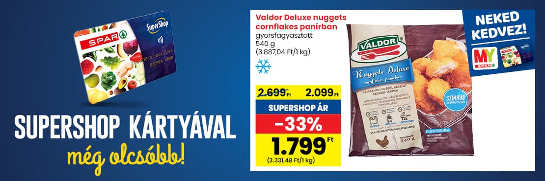 SuperShop kártyával kedvezőbb áron!