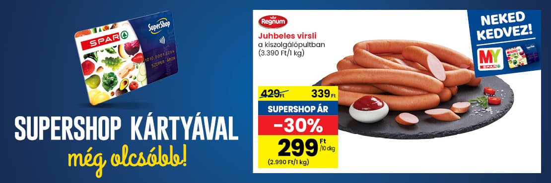 SuperShop kártyával kedvezőbb áron!