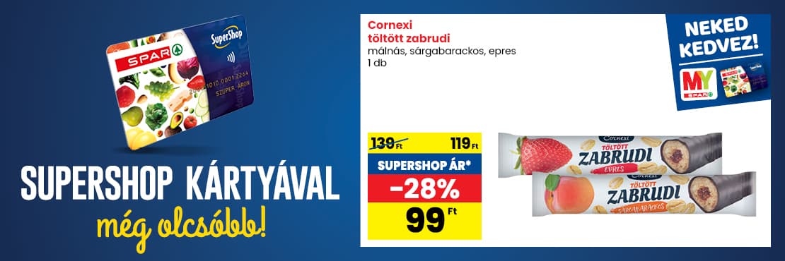 SuperShop kártyával kedvezőbb áron!
