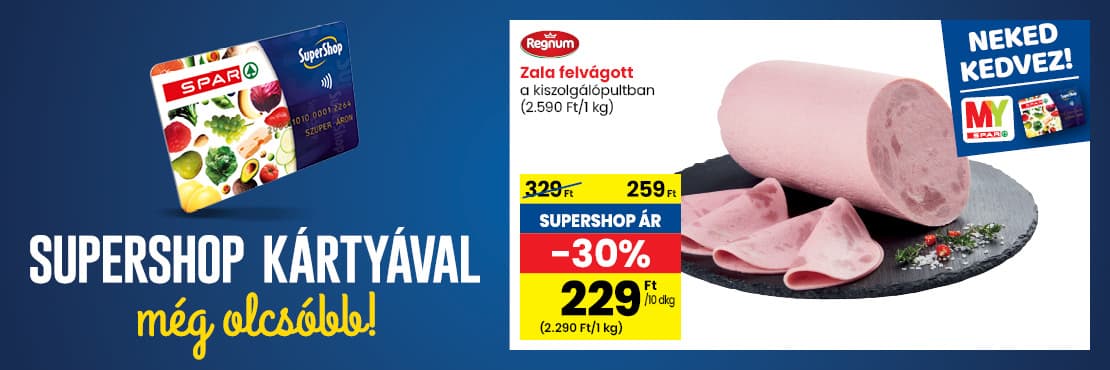 SuperShop kártyával kedvezőbb áron!