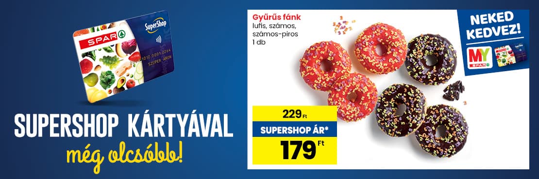 SuperShop kártyával kedvezőbb áron!