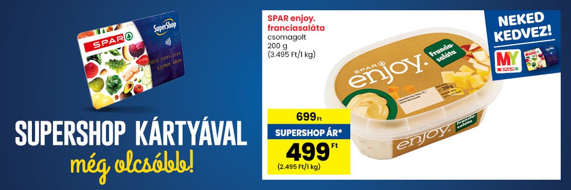 SuperShop kártyával kedvezőbb áron!