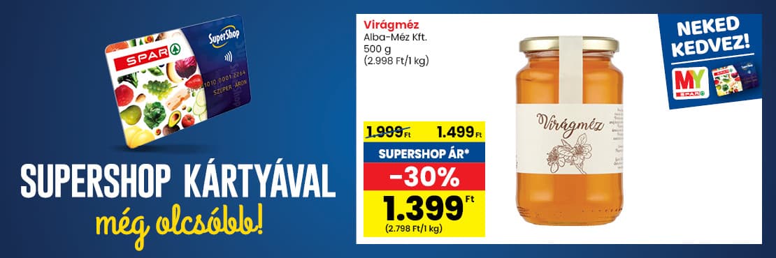 SuperShop kártyával kedvezőbb áron!