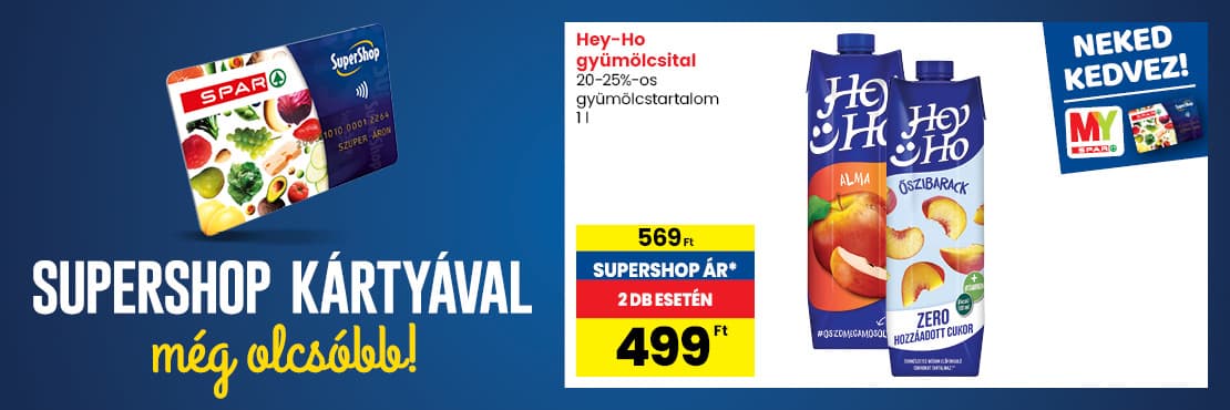 SuperShop kártyával kedvezőbb áron!