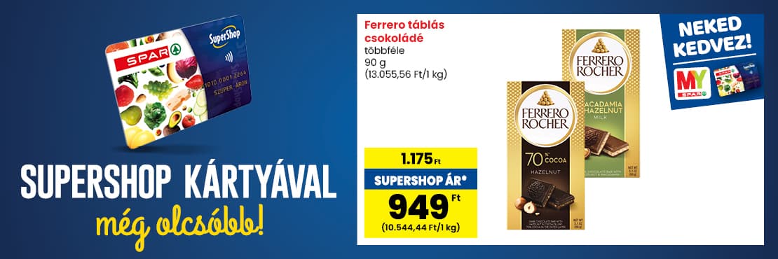 SuperShop kártyával kedvezőbb áron!