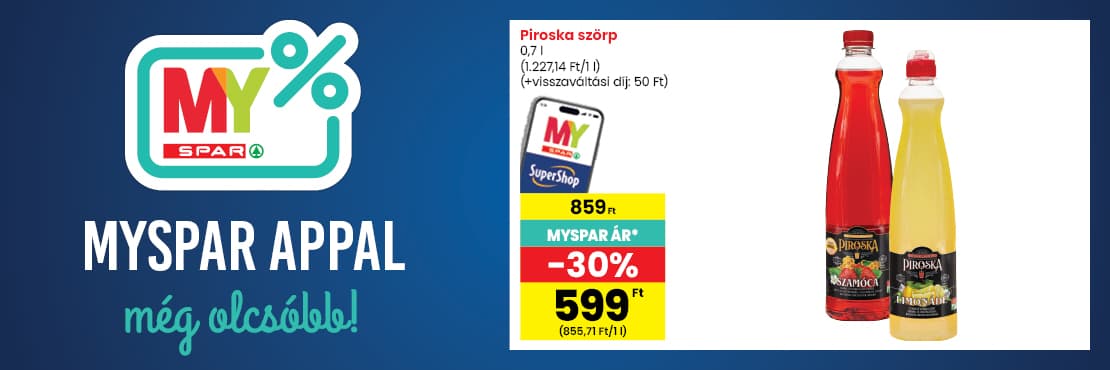 MySPAR-ral kedvezőbb áron!