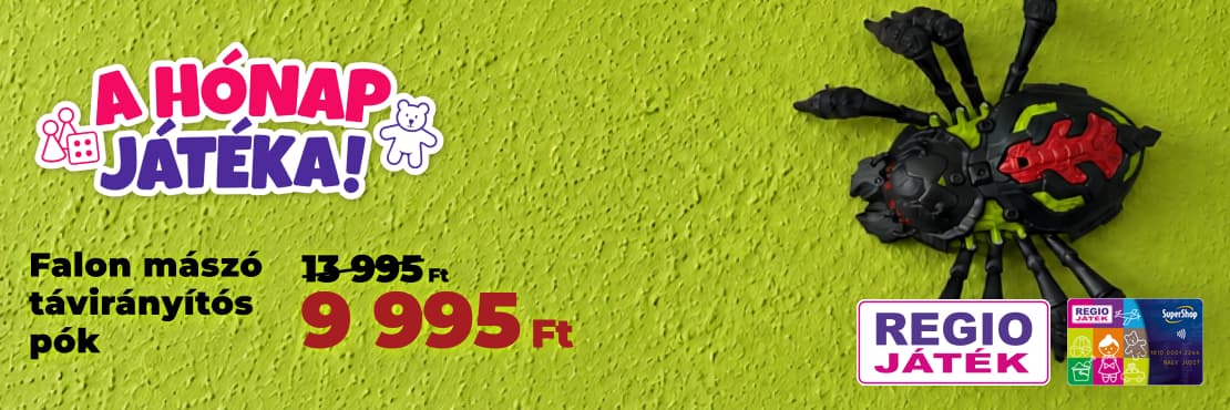 A hónap játéka - falra mászó távirányítós pók!